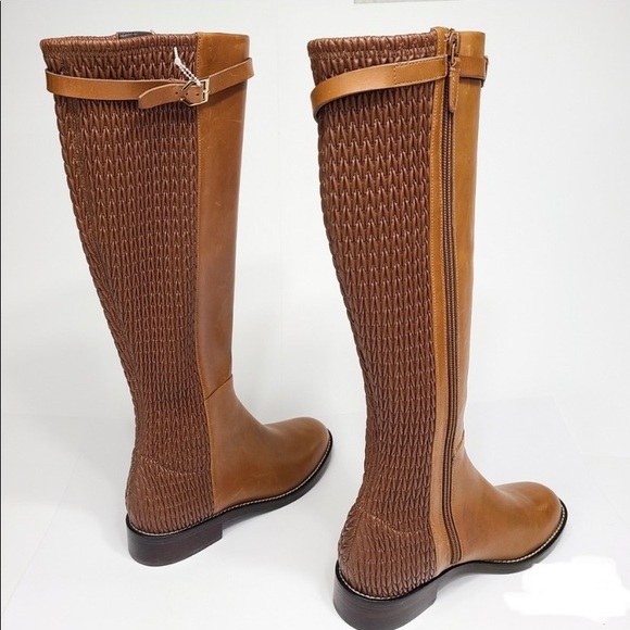 NWT COLE HAAN Women’s Sz 5.5 Lexi Grand British Tan Tall Leather Preppy Boots HP - Picture 3 of 6